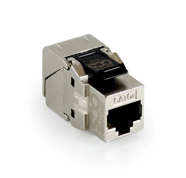 CCS Easy Crimp Compact CAT.6A Die-cast STP RJ45 jack – Component – 568A/B – grey