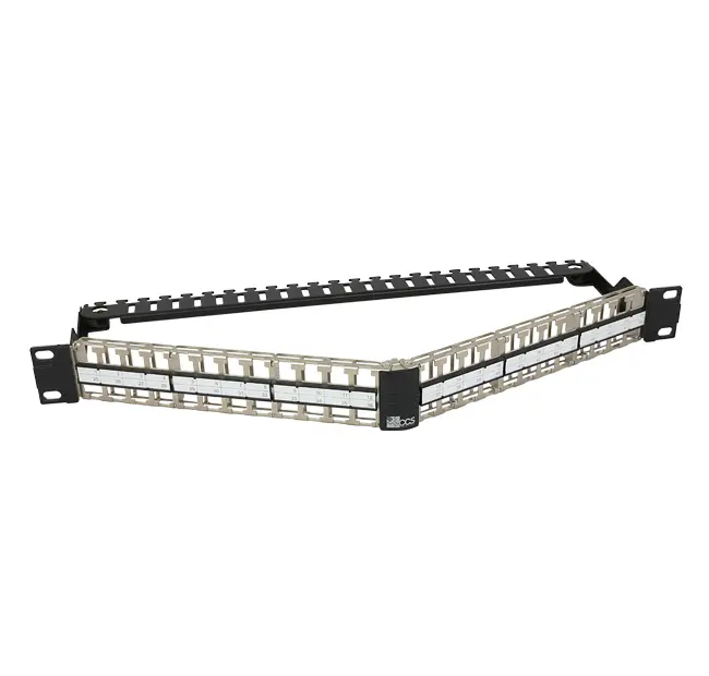 CCS Easy Crimp Compact angled patch panel, 48-port, blank, 1U