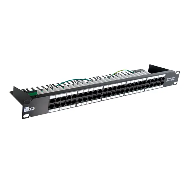 IDC voice patch panel – 50 RJ45 ports