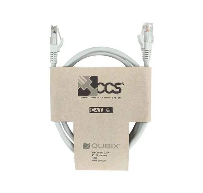 Slim CCS Cat. 6 unshielded U/UTP patch cord, RJ45-RJ45, AWG24, white color, 0.25 m