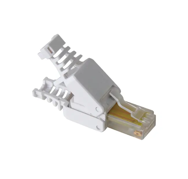 Cat. 5E UTP EASY CRIMP plug for cables with solid conductors