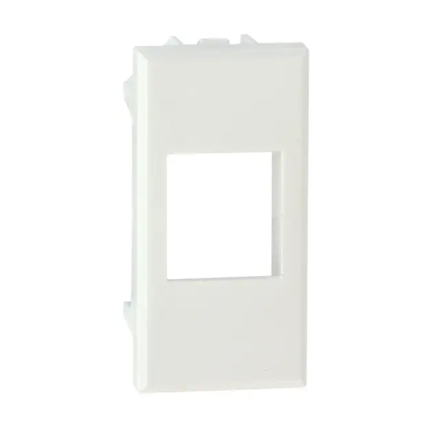 Adpter for CCS RJ45 jacks compatible with Bticino Axolute civil series, white