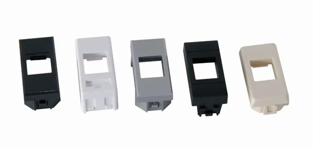 Adpter for CCS RJ45 jacks compatible with Vimar Eikon civil series, anthracite