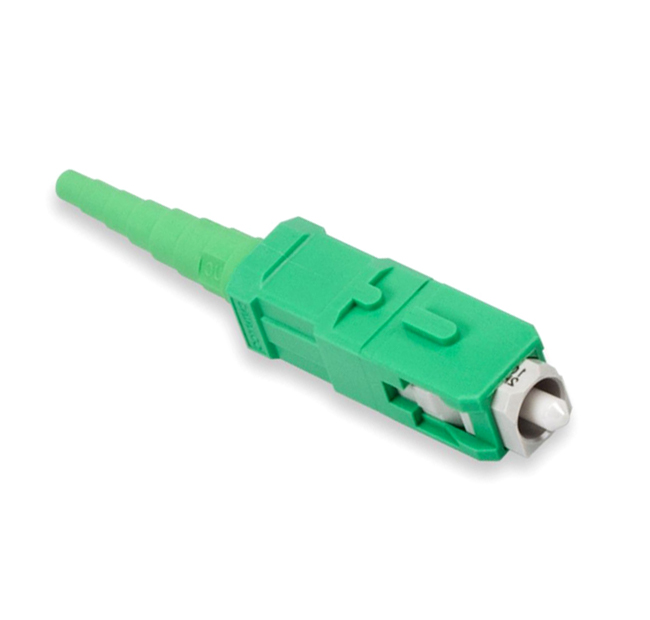 Unicam SC/APC single-mode connector for fibers 9/125 µm, standard performance