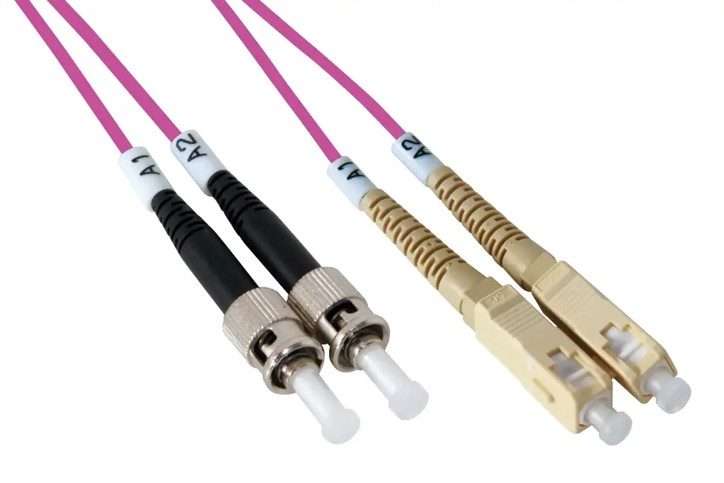 ST-SC 50/125 OM4 Bifiber patch cord – MM – 1mt