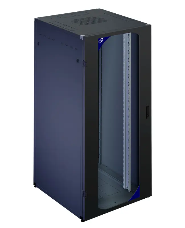 PRO Series floor standing cabinets, H1800xW600xD800 38U, black RAL 9005