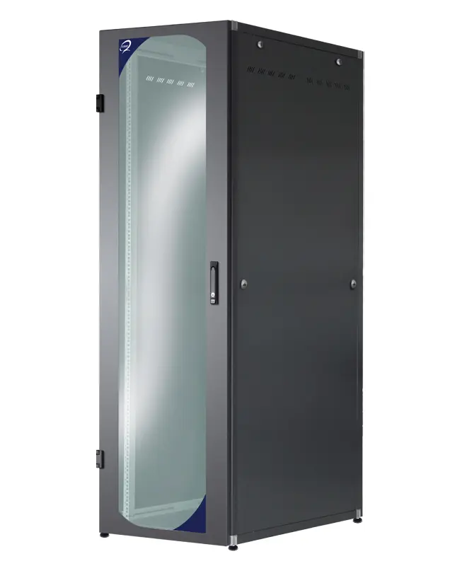 Datacenter PRO Series floor standing cabinet 42U H2000xW800xD1000, black RAL 9005