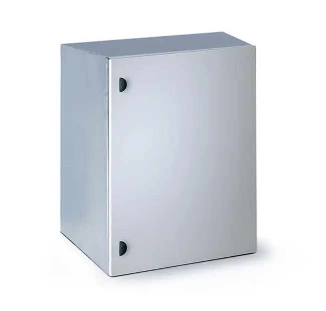 Wall mount cabinets IP Series W800xD600xH600 17U, blind front door, IP65 protection degree, grey RAL 7035