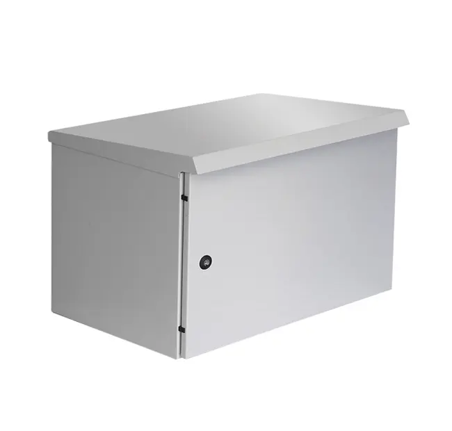 Wall mount cabinets IP Series W600xD400xH800 17U, blind front door, IP65 protection degree, Epoxy Polyester powder coating for outdoor installation, grey RAL 7035