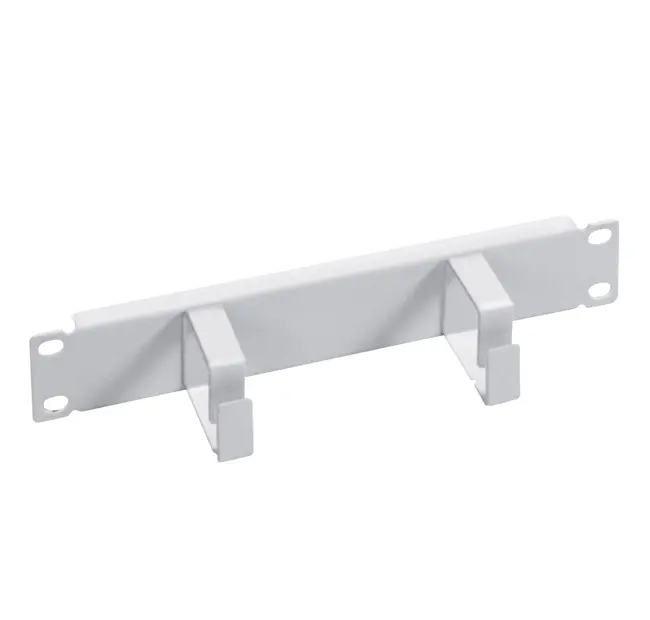 10″ wire guide with 2 rings – 1U, grey RAL 7035