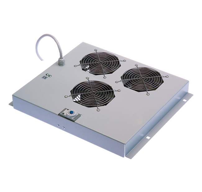 3-fan unit with thermostat for Floor and Datacenter PRO cabinets, Silver RAL 9022