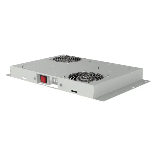 Ventilation unit with 2 fans for TECH cabinets, gray RAL 7035