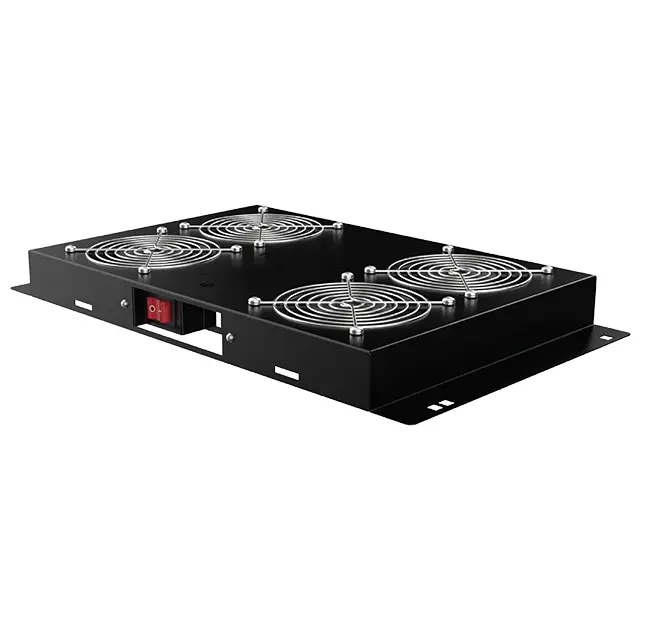 Ventilation unit with 4 fans for TECH cabinets, black RAL 9005