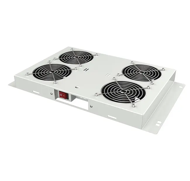 Ventilation unit with 4 fans for TECH cabinets, gray RAL 7035