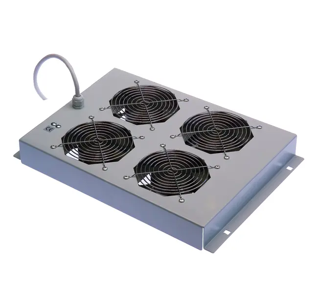 4-fan unit for Floor cabinets PRO/TECH Series and Datacenter PRO Series, Silver RAL 9022