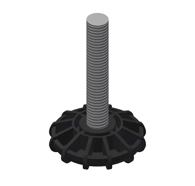 Levelling feet for floor-standing TECH cabinets