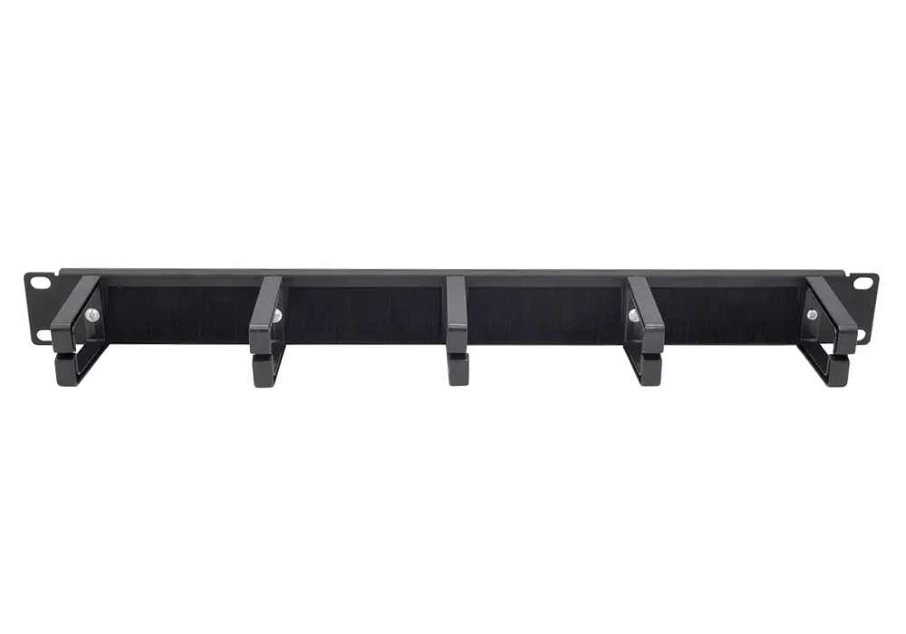 1U CABLE MANAGER WITH BRUSH STRIP 5 HOOKS PLASTIC 70MM - FCM03