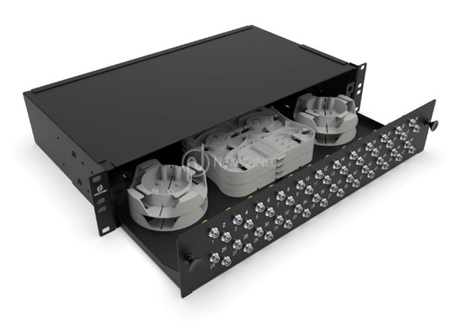 2U 48 PORTS FC/ST SLIDING PATCH PANEL (UP TO 48FO) - SPP48F 