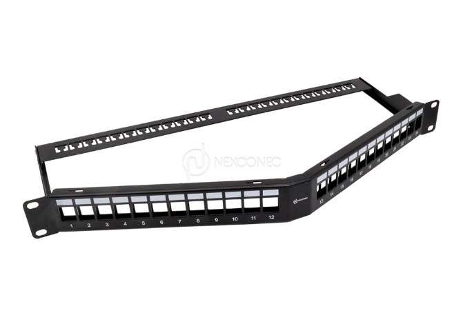1U UTP ANGLED UNLOADED PATCH PANEL - CMX1UVUN 