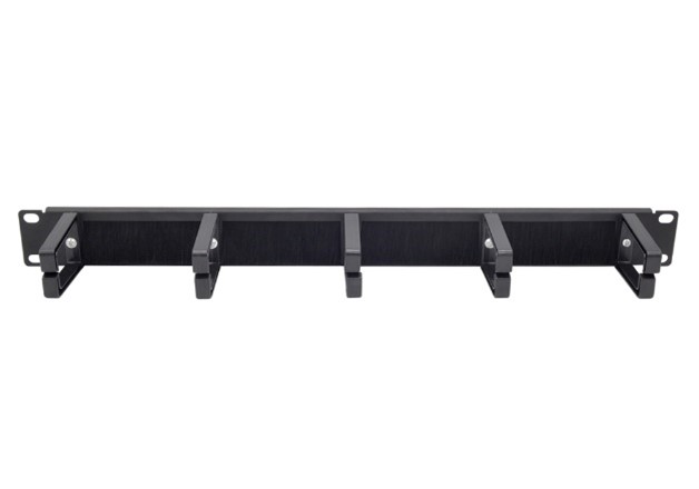 1U CABLE MANAGER WITH BRUSH STRIP 5 HOOKS PLASTIC 70MM - FCM03 