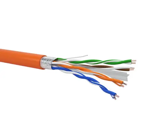 Cable type R6AFT4H23 F/UTP 4x2xAWG23/1 – Cat.6A – overall AL/PET tape – LSZH jacket – Euroclass Eca