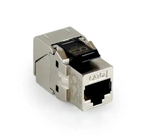 CCS Easy Crimp Compact CAT.6A Die-cast STP RJ45 jack – Component – 568A/B – grey