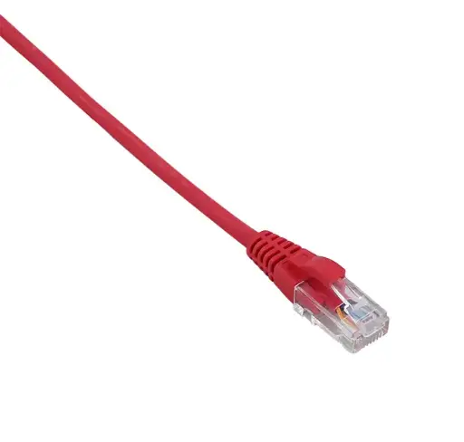 Slim CCS Cat.6 unshielded U/UTP RJ45-RJ45 patch cord – AWG24 – red color – 1 mt