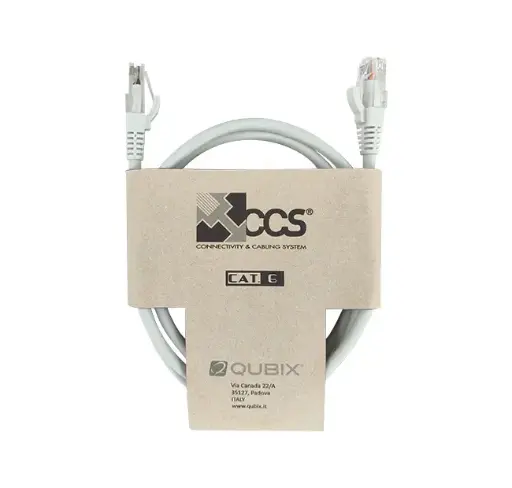 Slim CCS Cat. 6 unshielded U/UTP patch cord, RJ45-RJ45, AWG24, white color, 0.25 m