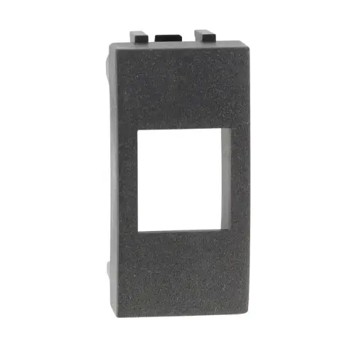 Adpter for CCS RJ45 jacks compatible with ABB Mylos civil series, black