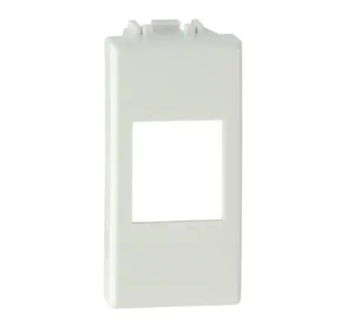 Adpter for CCS RJ45 jacks compatible with Bticino Luna civil series, white