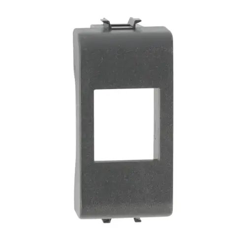 Adpter for CCS RJ45 jacks compatible with Gewiss Chorus civil series, black