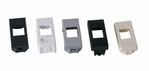 Adpter for CCS RJ45 jacks compatible with Gewiss Chorus civil series, Titanium