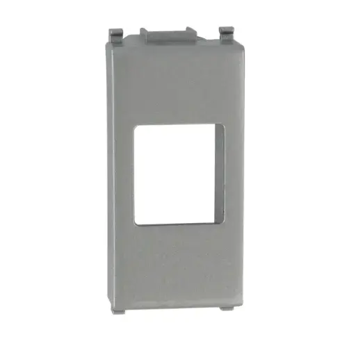Adpter for CCS RJ45 jacks compatible with Vimar Plana Silver civil series, Silver