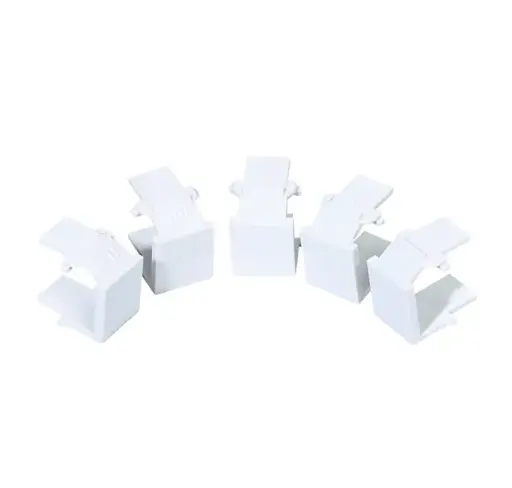 Blind insert for self supporting faceplate and 16-port blank patch panel