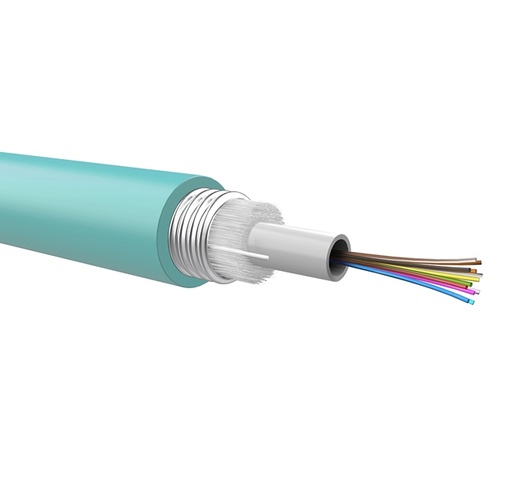 Loose FO cable, 12 fibres, 50/125 OM3, metallic armour, LSZH jacket, Euroclass B2ca s1a,d1,a1
