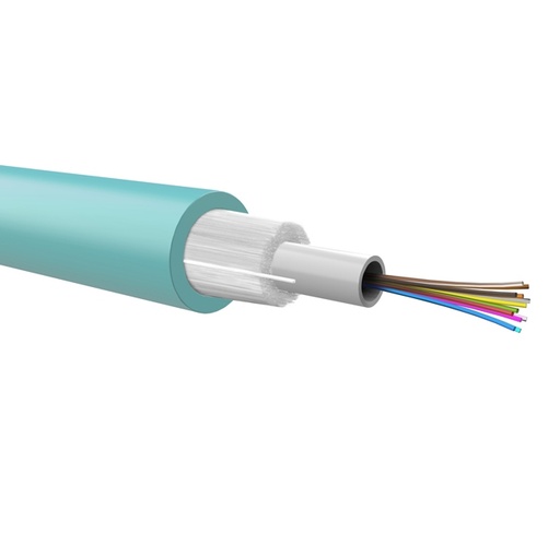 Loose FO cable 4 fibers 50/125 OM3, dielectric armour, PE jacket, Euroclass Fca