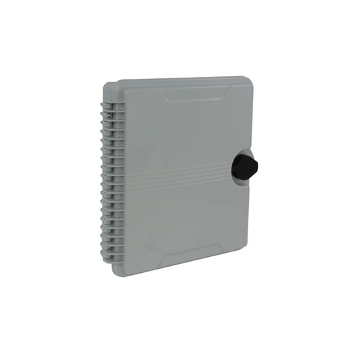 IP65 MDU 12-blank port optical box with panel fo SC simplex/LC duplex adapters, splice tray, lockable door with safety key