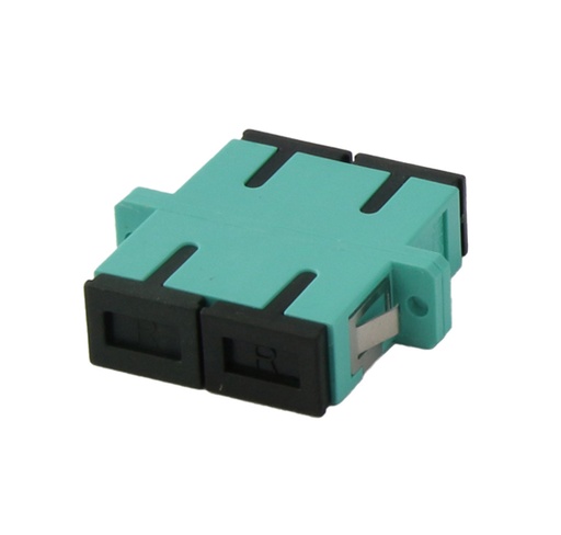 SC DUPLEX adapter MM OM3 Aqua