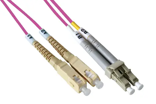SC-LC 50/125 OM4 Bifiber patch cord – MM – 5mt