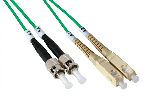 Multimode ST-SC 50/125 bifiber patch cord – 1 mt