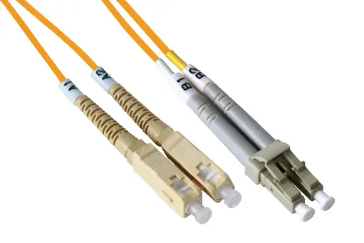 Multimode SC-LC 62,5/125 bifiber patch cord – 1 mt