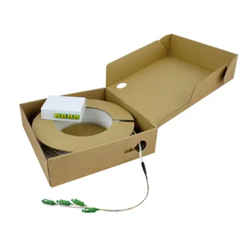 Two-end pre-wired OT wall outlet with 4 SM SC/SC APC adapters, 20 mt. Cable type 4FO G.657.A2, LSZH jacket Euroclass Eca