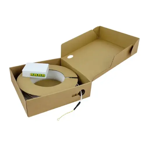 Pre-wired OT wall outlet with 4 SM SC/SC APC adapters, 60 mt. Cable type 4FOG.657.A2, LSZH jacket Euroclass Eca