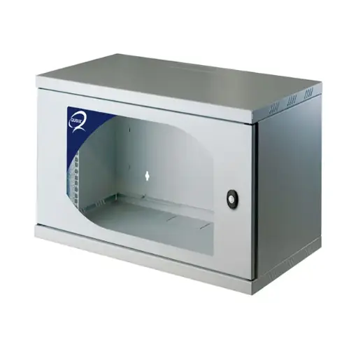 Wall mount cabinet 320 Office series W600xD320xH385 – 6U – grey RAL 7035