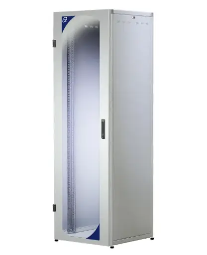 PRO Series floor standing cabinets, H1300xW600xD600 27 U, grey RAL 7035
