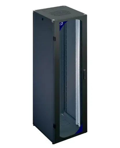 PRO Series floor standing cabinets, H1800xW600xD600 38U, black RAL 9005