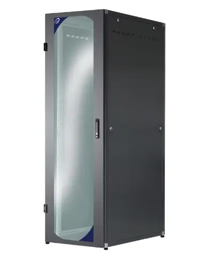 Datacenter PRO Series floor standing cabinet 42U H2000xW800xD1000, black RAL 9005