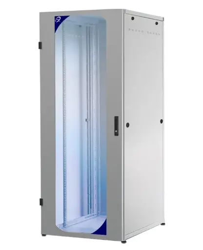 Datacenter PRO Series floor standing cabinet 47U H2200xW800xD1000 75% grilled front+rear doors, blind side panels grey RAL 7035