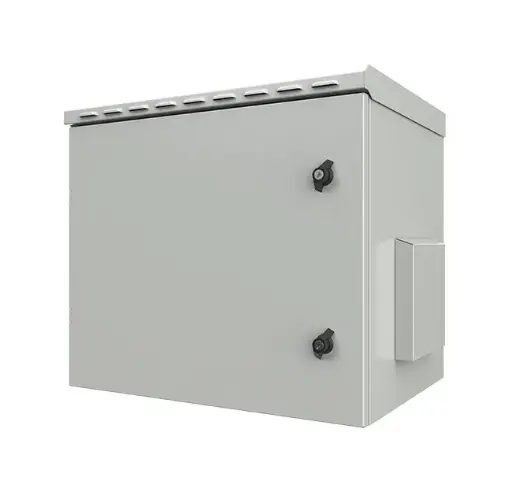 Wall mounted IP55 cabinet 19″ 600x450x9U blind door