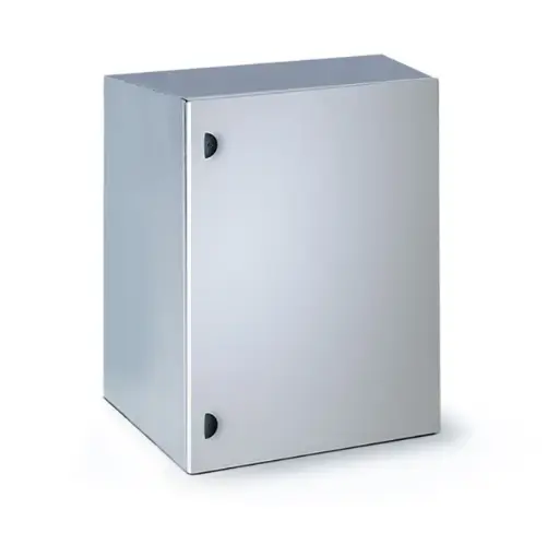 Wall mount cabinets IP Series W800xD600xH600 17U, blind front door, IP65 protection degree, grey RAL 7035